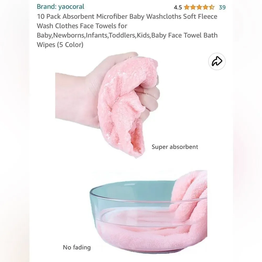 Yaocoral || Baby Wash cloths